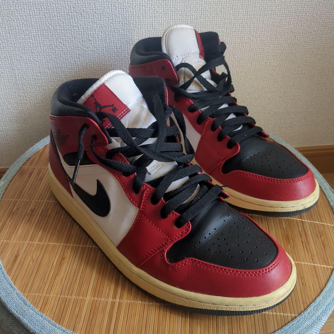 シューズ(男性用) AIR JORDAN 1 MID CHICAGO BLACK TOE