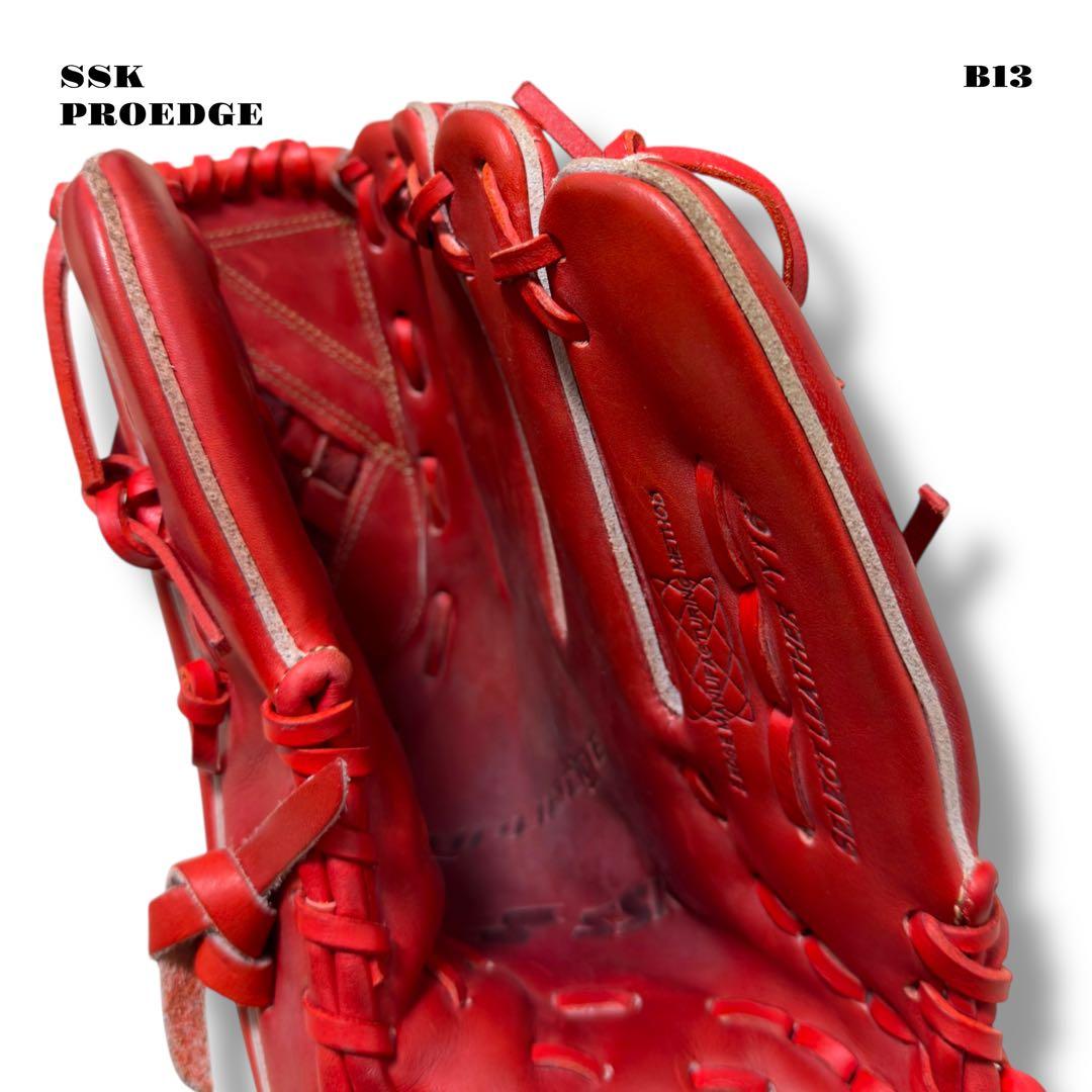 希少品！ SSK PROEDGE 軟式 野球 投手 グローブ グラブ レッド 赤