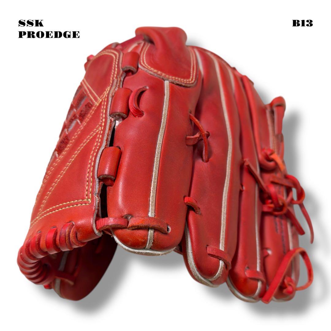 希少品！ SSK PROEDGE 軟式 野球 投手 グローブ グラブ レッド 赤