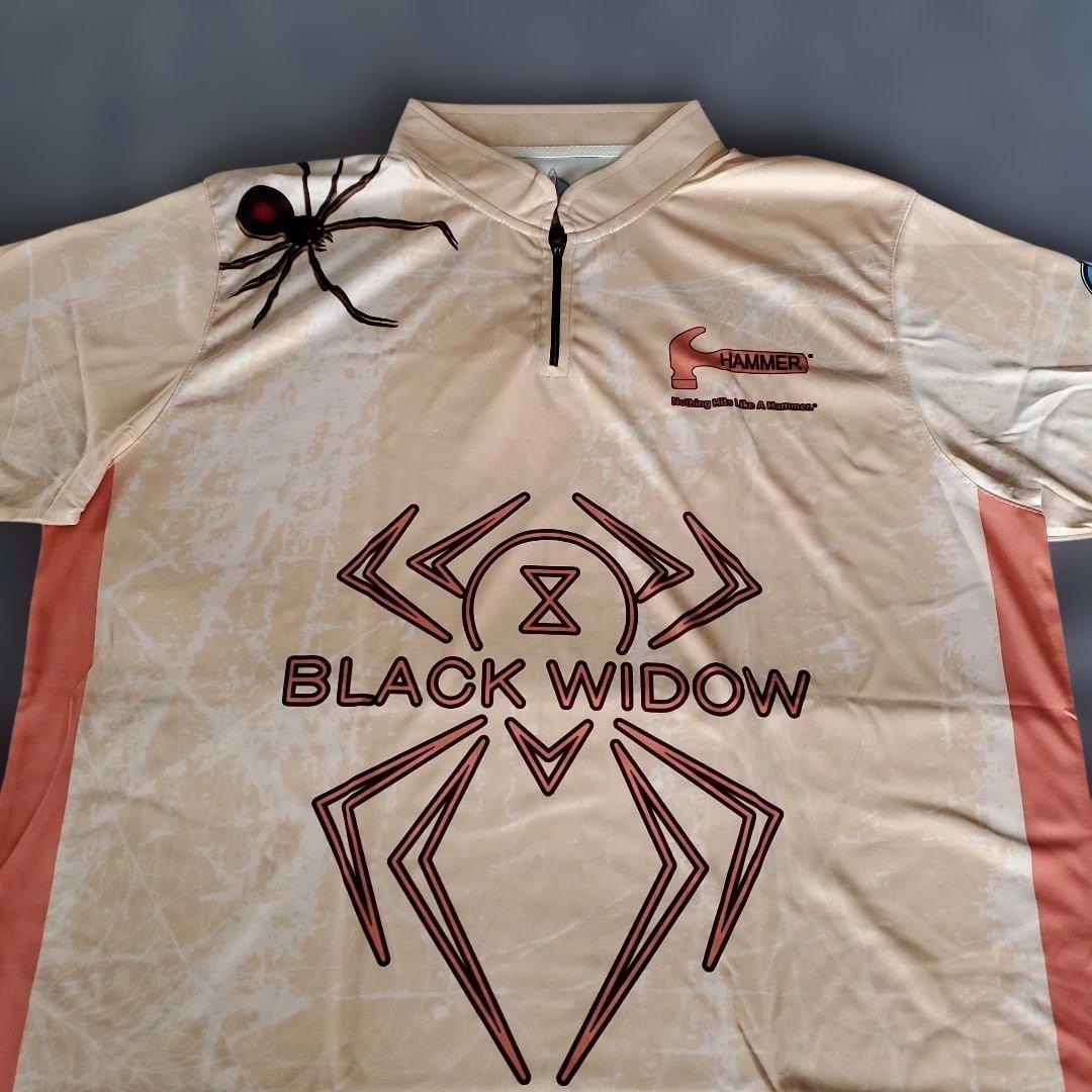 ✨新品✨ボウリングウェア　【2XL】　ブラックウィドー　オレンジ　大きめ
