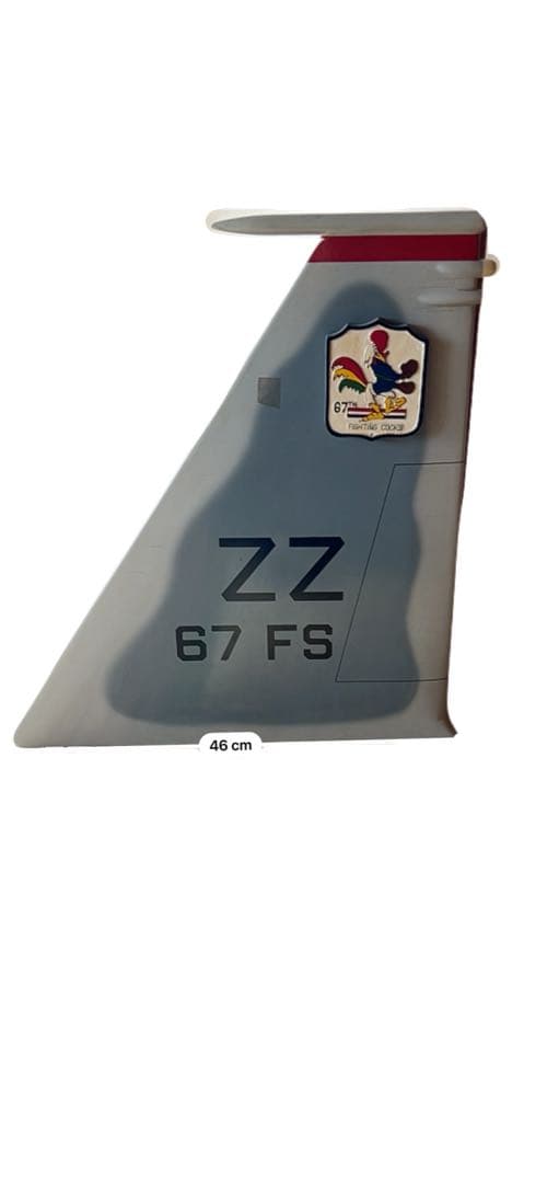 希少 F-15戦闘機 尾翼 ディスプレイ 67FS Fighting Cocks