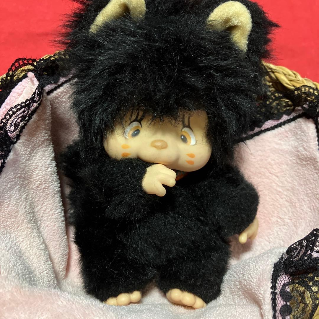 昭和レトロ　人形　ぬいぐるみ　ニャンコフ　猫　黒猫　指しゃぶり　モンチッチ　レア
