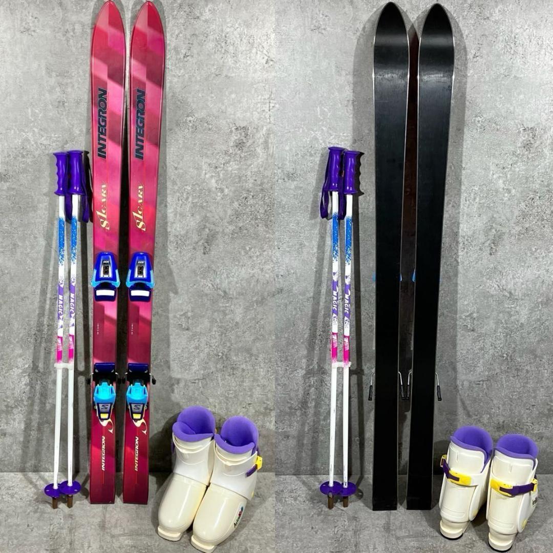 即乗り SALOMON INTEGRON 130 ジュニア スキー セット