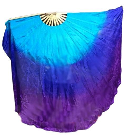 新品★ビッグフラッターファンベール★右手のみ★水色青紫