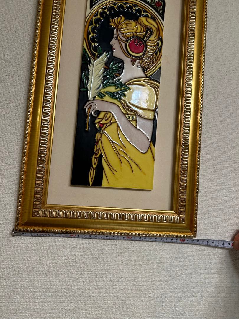 陶額　　貴婦人　絵　金運アップ