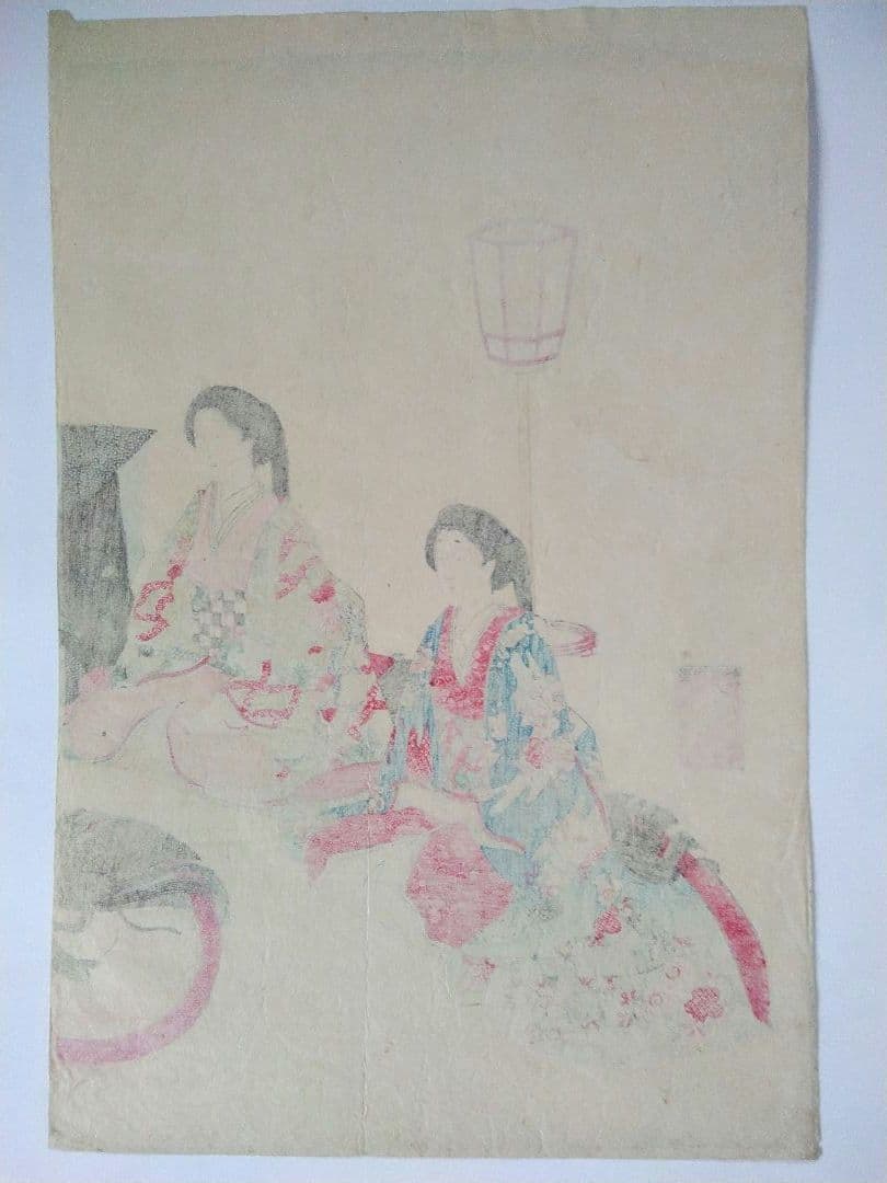 浮世絵　「女礼式略図　婚礼」楊州周延　３枚続