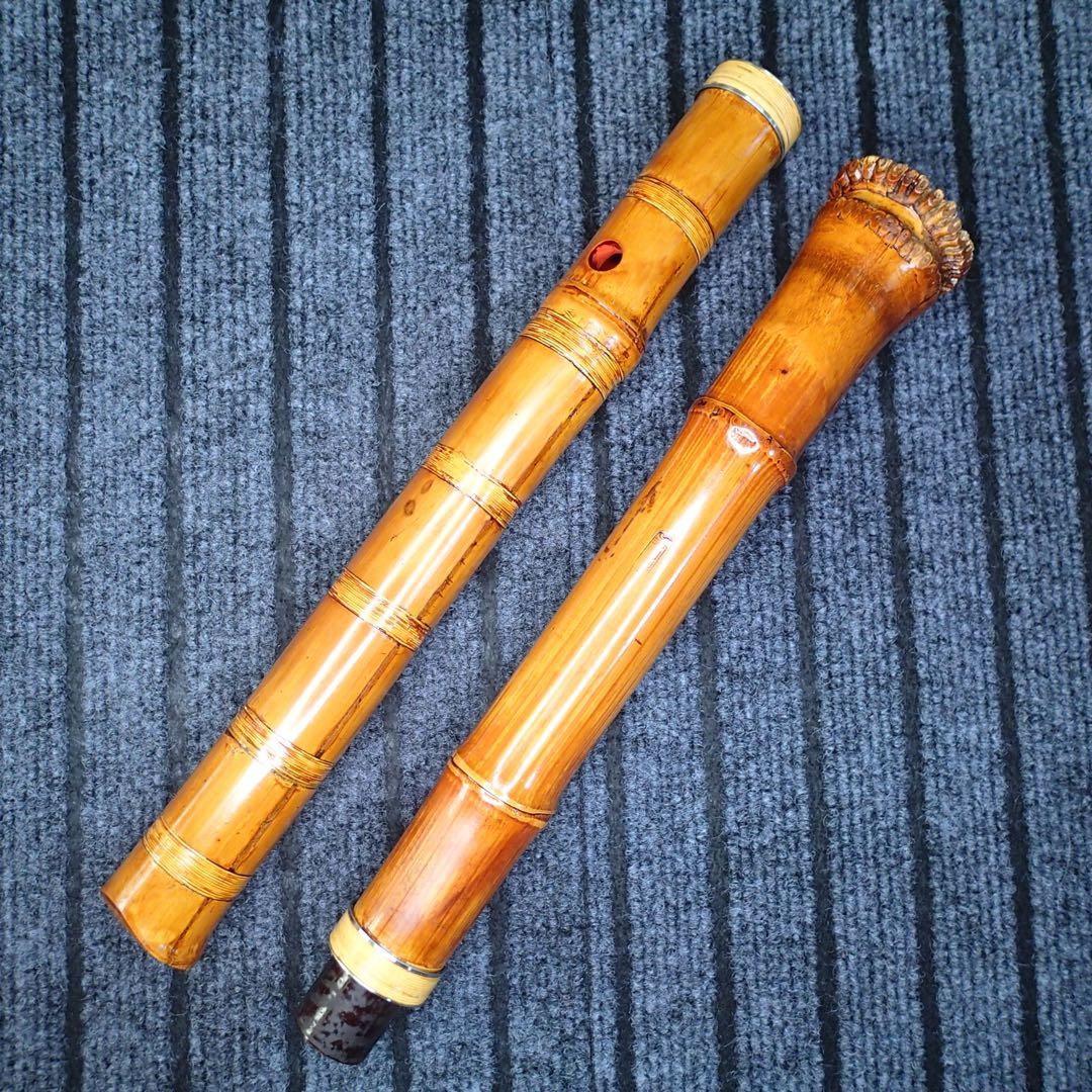 尺八 雲仙作銘 ２印 二尺管(C管)