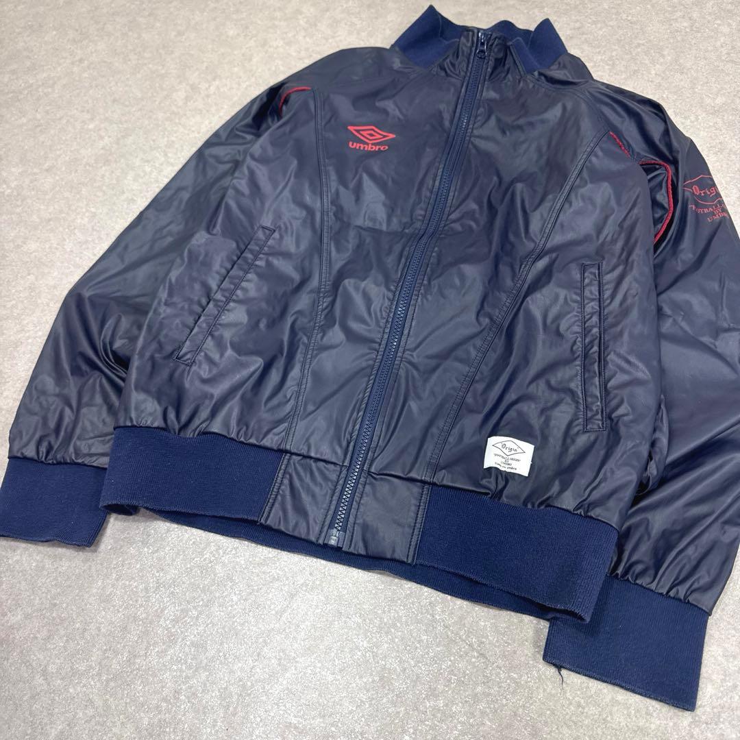 umbro アンブロ フェイクレザー セットアップ ネイビー サッカーウェア L