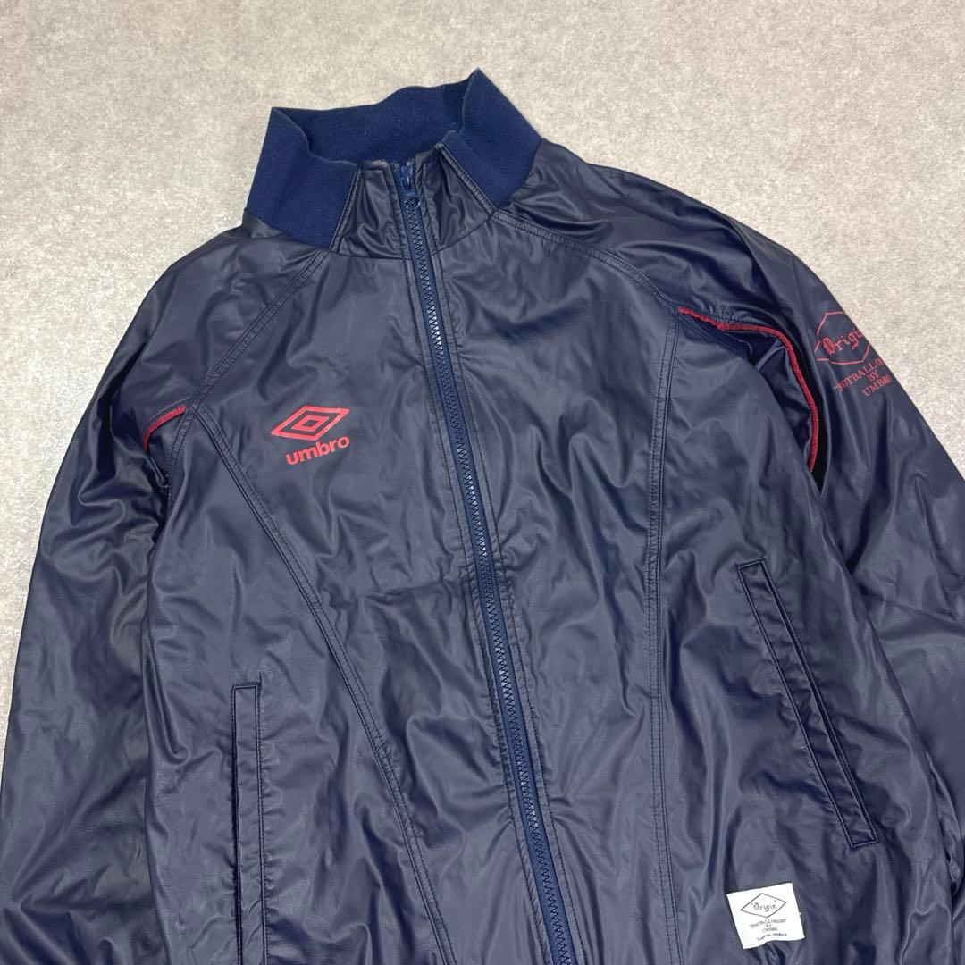 umbro アンブロ フェイクレザー セットアップ ネイビー サッカーウェア L