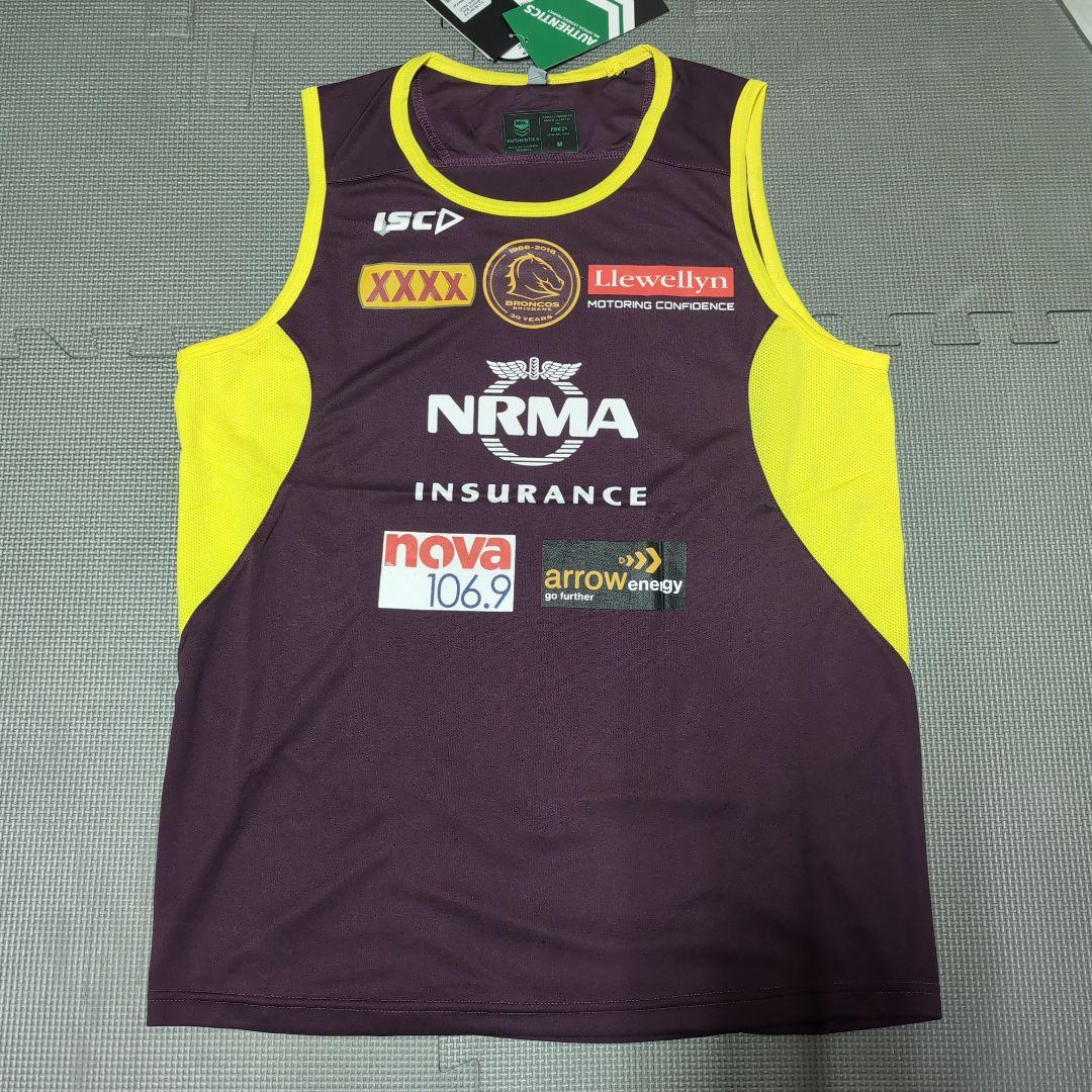 【海外Mサイズ】NRL ブリスベン・ブロンコス トレーニングタンクトップ