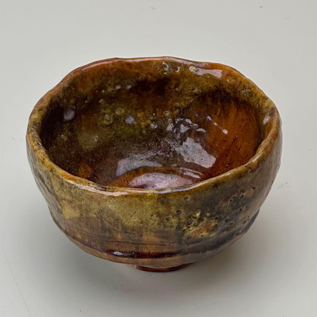 嵯峨焼 楽焼茶碗 時代箱付 茶道具 江戸時代