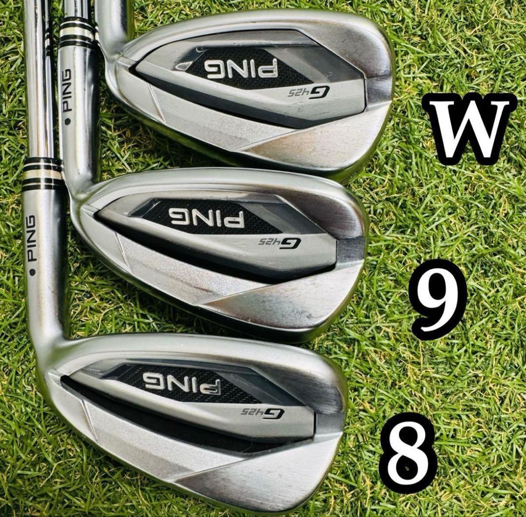 ［良品］PING ピン g425 黒ドット メンズアイアン5本セット スチールS
