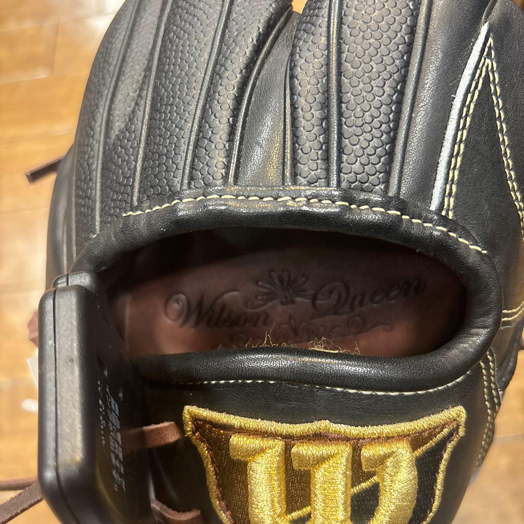 Wilson ワールドシリーズ 黒 レザー グローブ 右投げ用