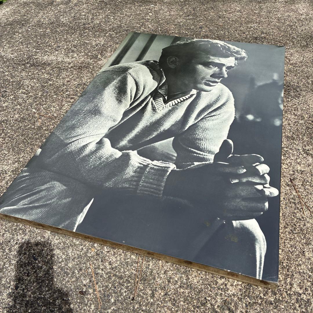 ジェームズ・ディーン 木製 大型 木製 パネル 非売品　60×90×2.5