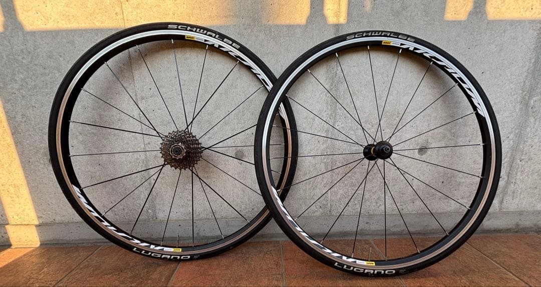 MAVIC アクシウム　リム用　前後ホイール　スプロケット、タイヤ、チューブ付き