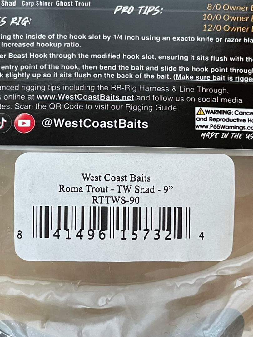 【日本未発売】West Coast Baits Roma Trout 9\"