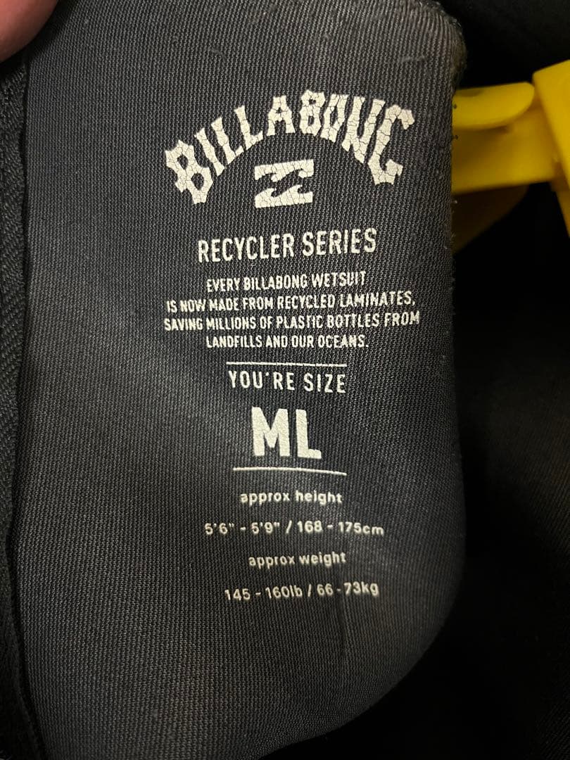 BILLABONG バックジップ ウェットスーツ スプリング