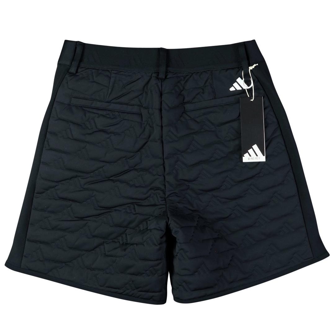 【S】秋冬 定価34,100円 アディダス ゴルフ 中綿 キルト セットアップ黒