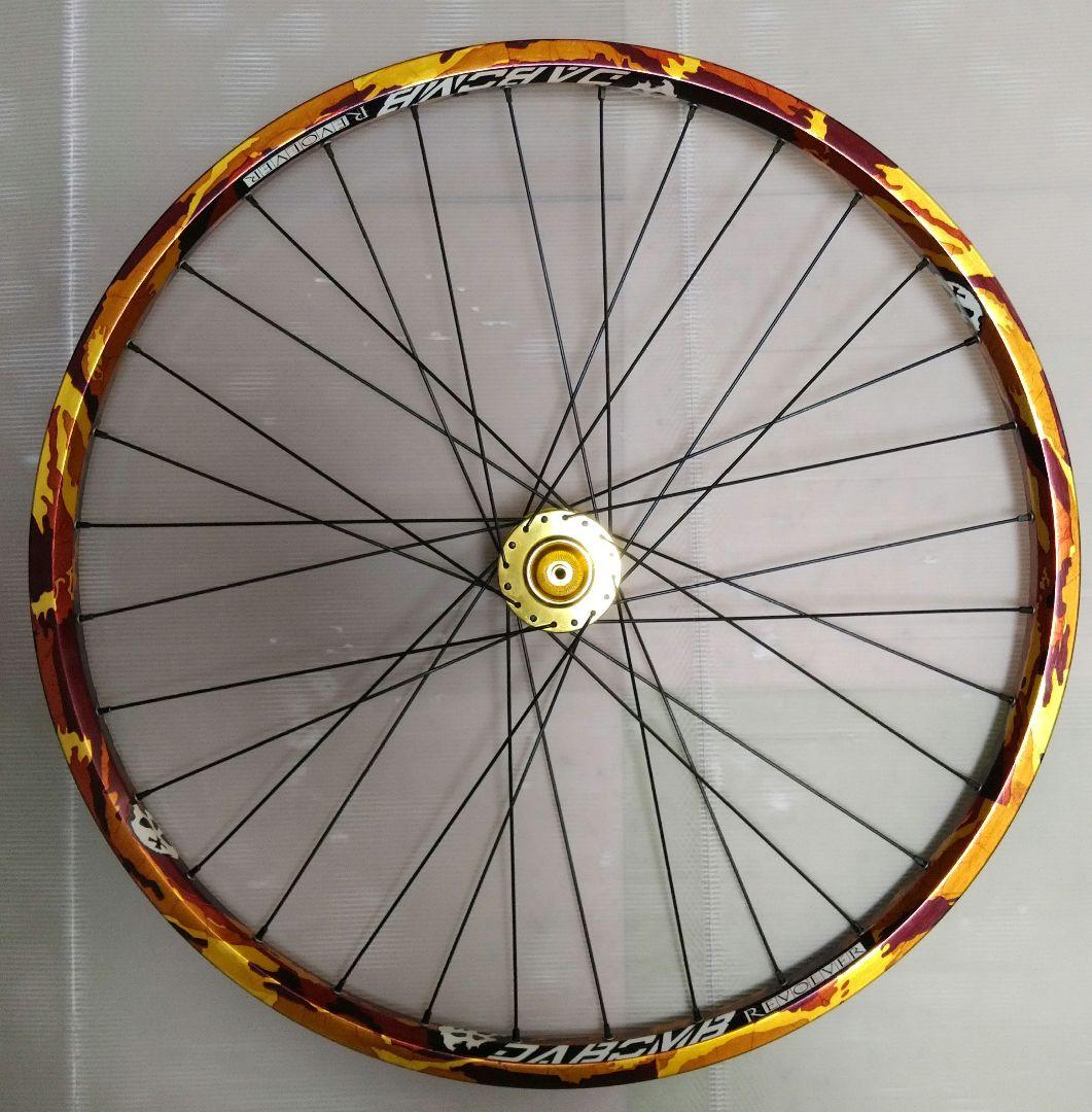 DABOMBリム+HAROハブ 黒スポーク26inch 前後ホイールセット 中古