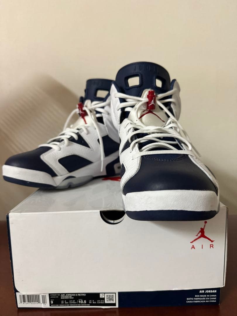 Air Jordan 6 Retro op ホワイト/ネイビー 9