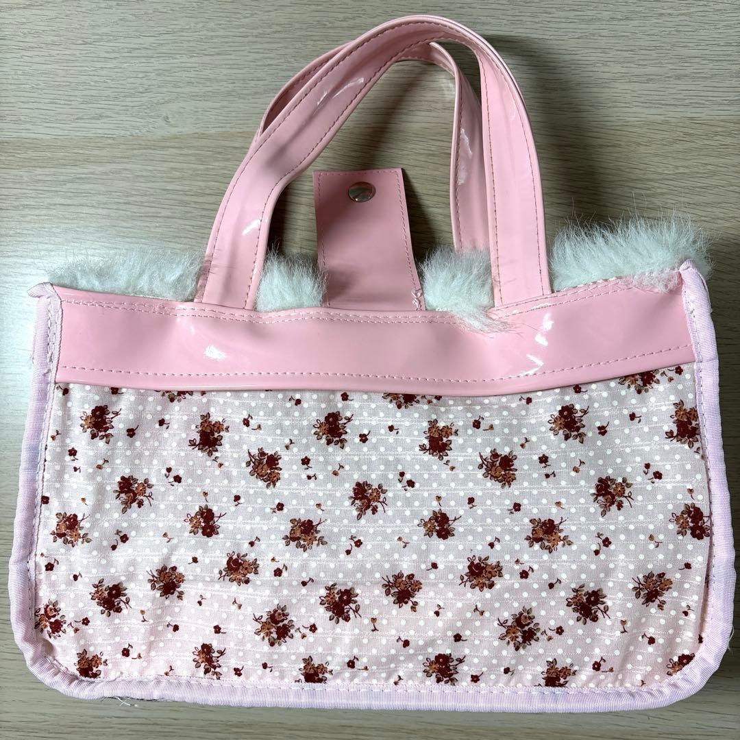 Chacott チャコット　バレエ　レッスンバッグ　キッズ　ピンク　ファー