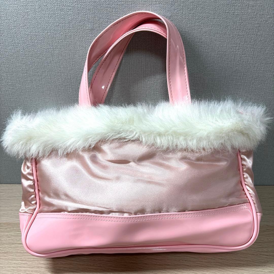 Chacott チャコット　バレエ　レッスンバッグ　キッズ　ピンク　ファー