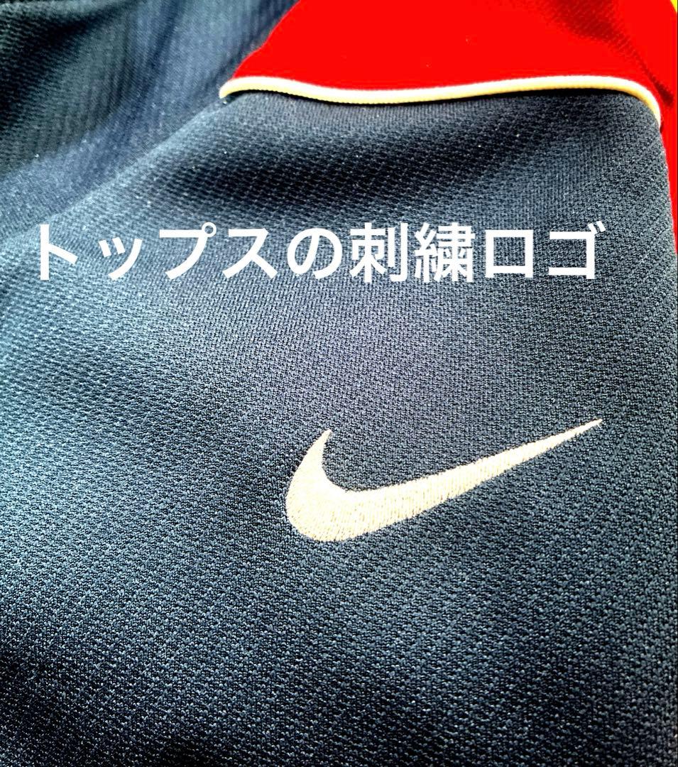【希少】90s NIKE バスケ セットアップ サイドスナップ 紺赤 L/M