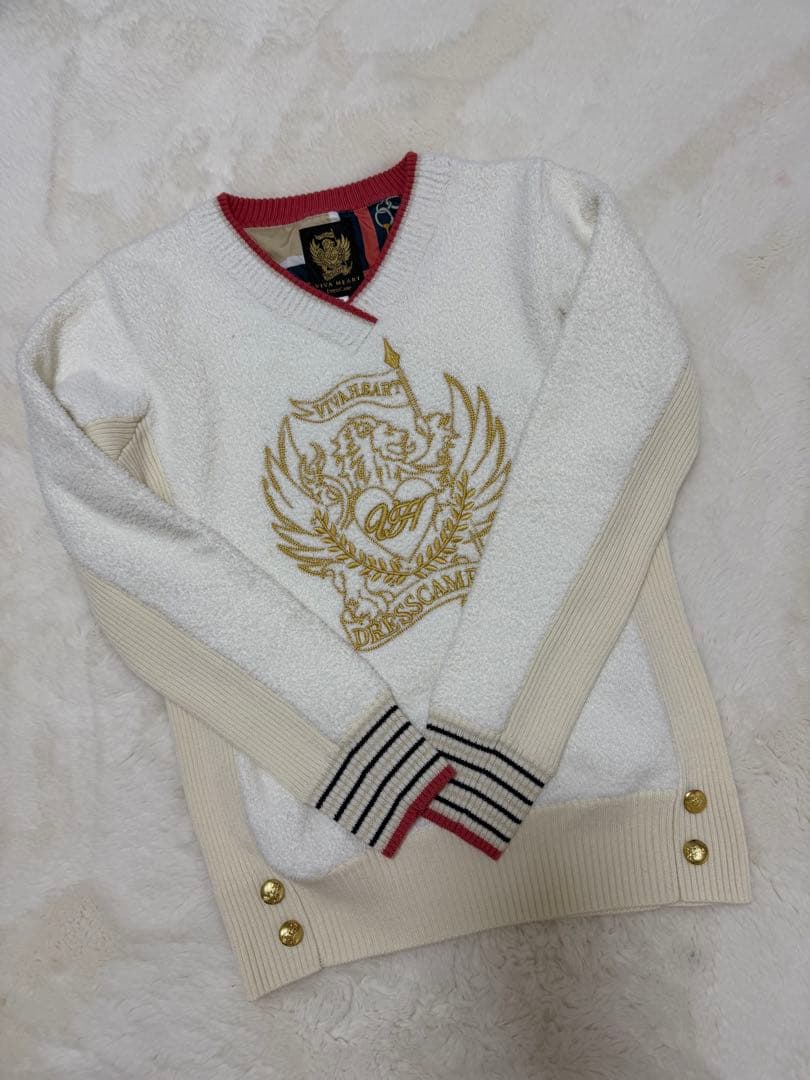 VIVA HEART ゴルフウェア　40 刺繍Vネックセーターとスカートセット
