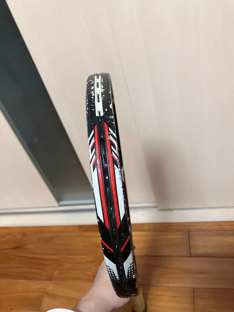 10-R 軟式テニスラケット 黒と赤