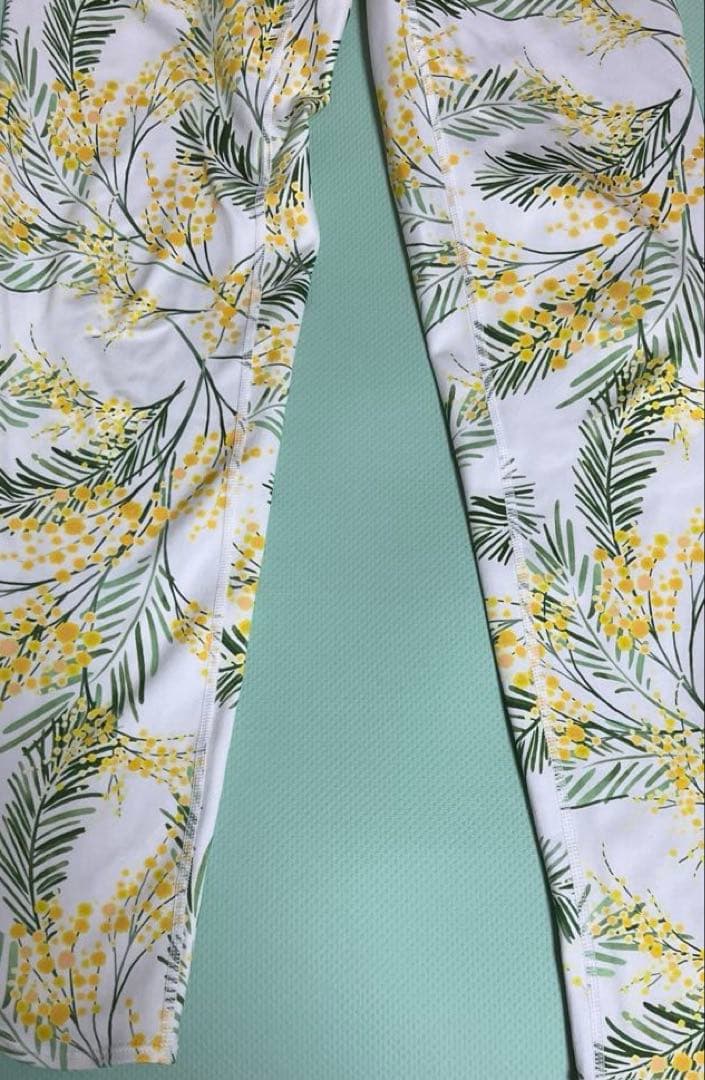 SUKALA 、ミモザ花柄ストレッチレギンス　M
