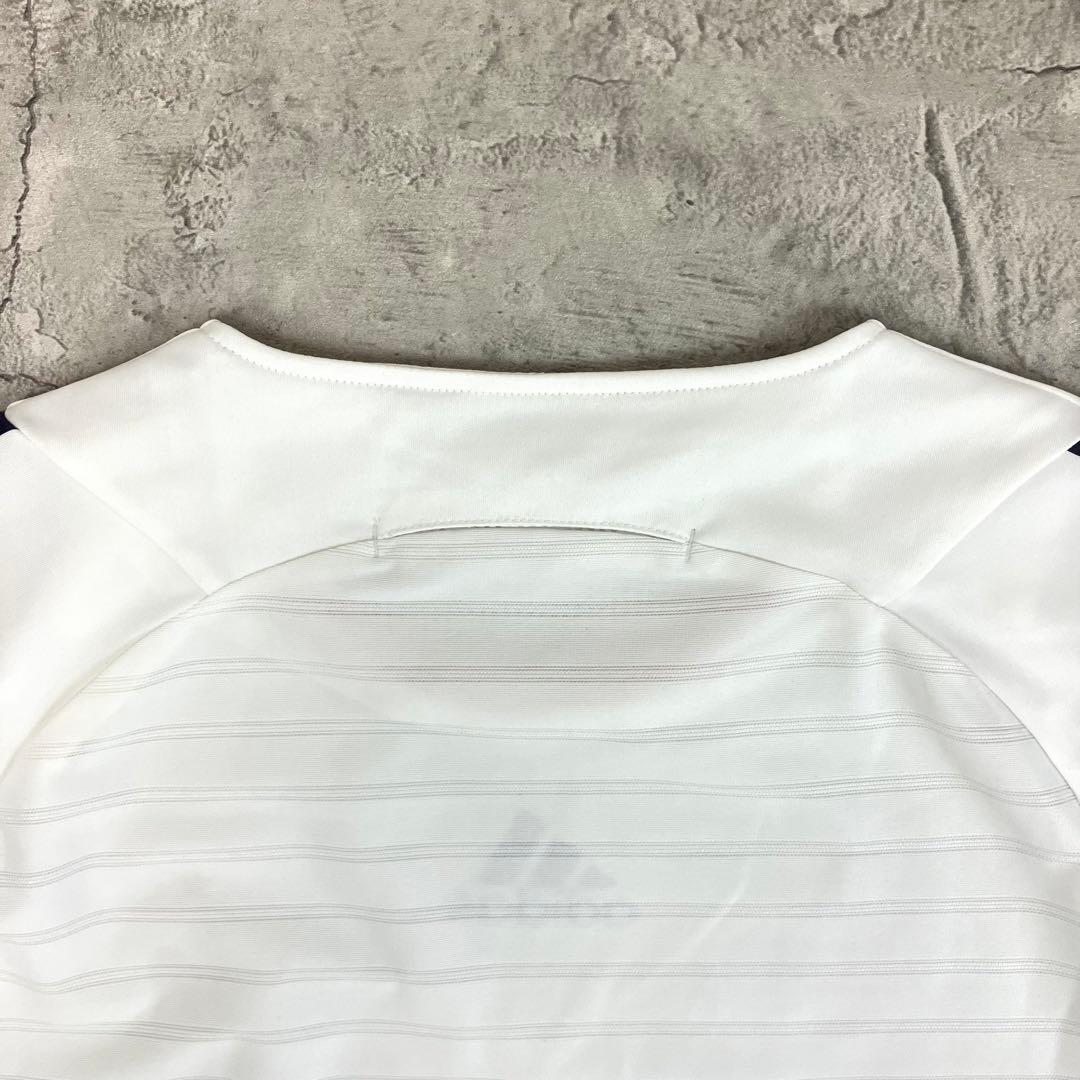 adidas サッカーフランス代表 トレーニングシャツ 古着 トリコロール ロゴ