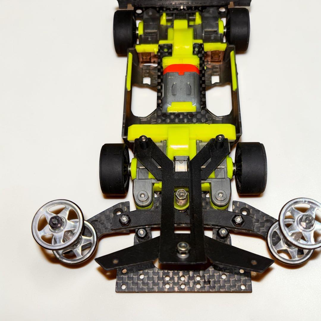 タミヤ ミニ四駆 MSフレキ 完成車 フルカーボン ATスラダン リアアンカー