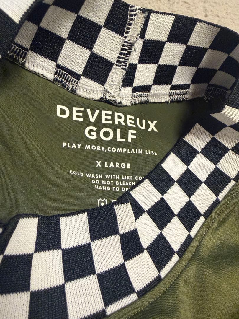 DEVEREUXGOLF MORE TRIPチェッカーリブモックTEE XL