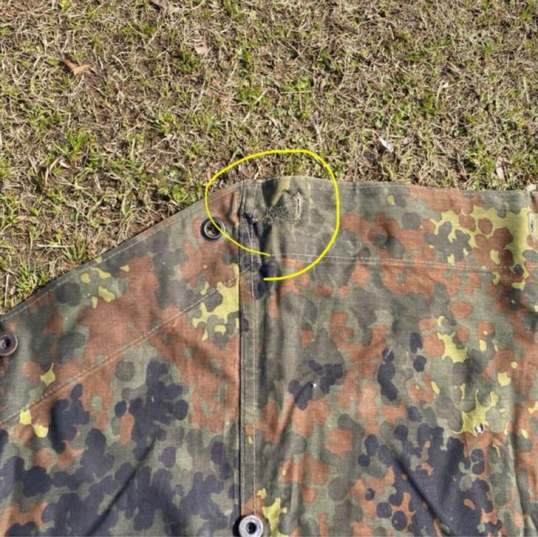 ふ*る様 ドイツ軍　軍幕②　ハーフシェルター２枚　迷彩　パップテント　ポール・収