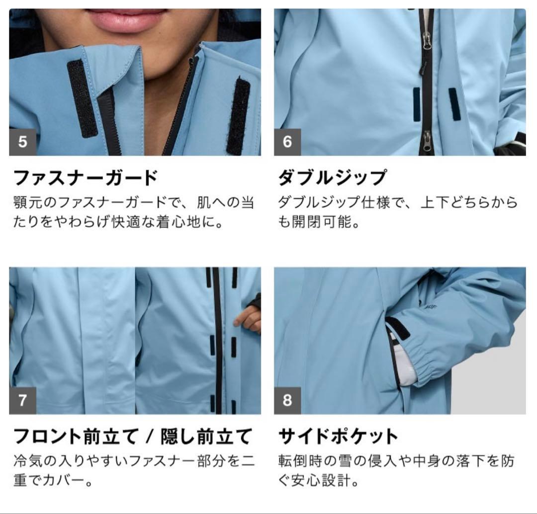 スノーボードウェア　新品未使用(男女兼用)ライトブルー