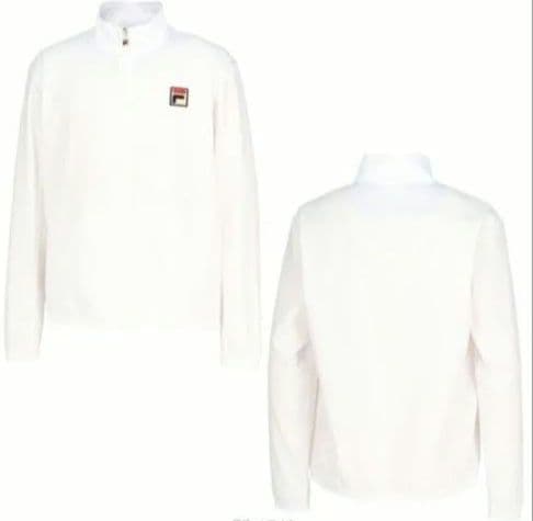 白新品　M メンズ FILAフィラ　ジッパージャケット　テニス　ゴルフ　UV速乾