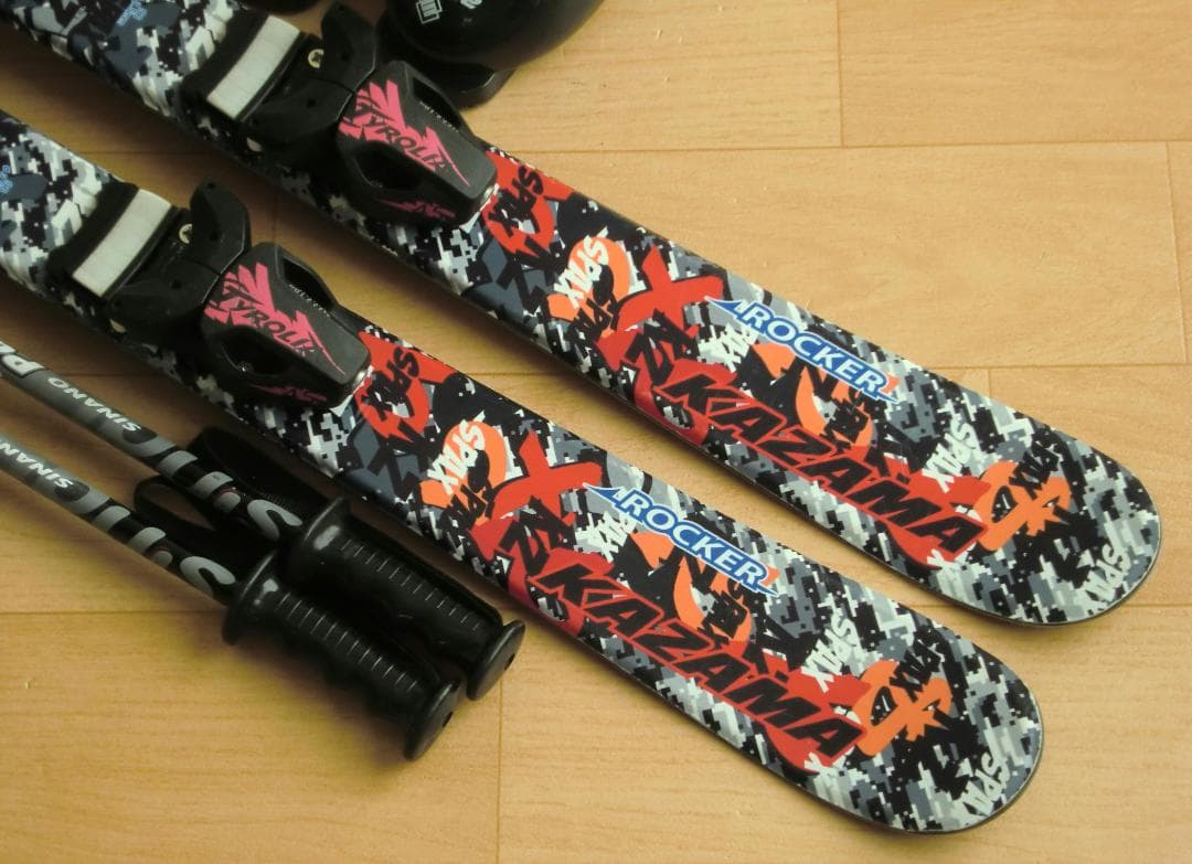 ■1月限定■送料無料■KAZAMA■子供用スキーセット■板96靴19■WAX済■