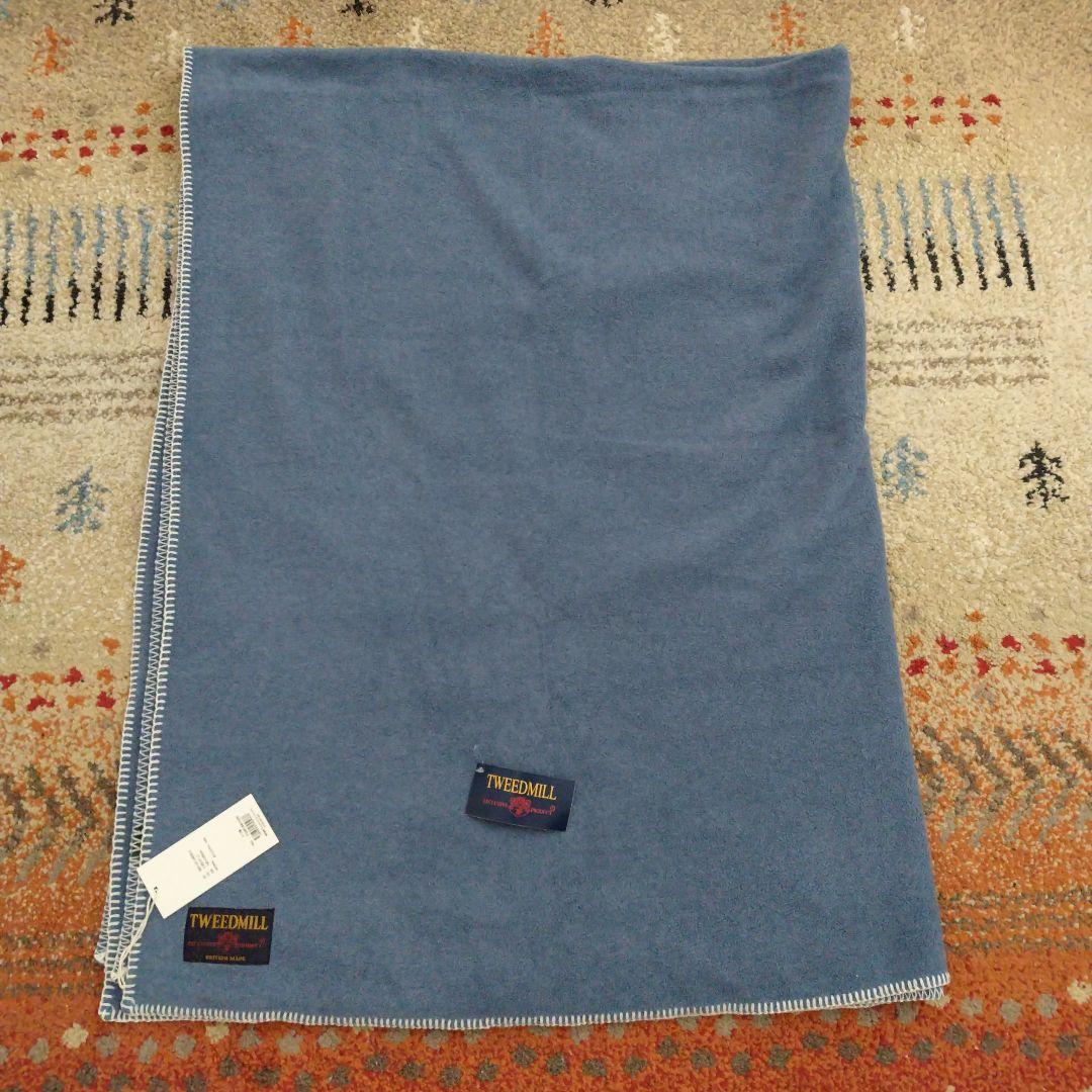 TWEEDMILL 青 毛布・ブランケット
