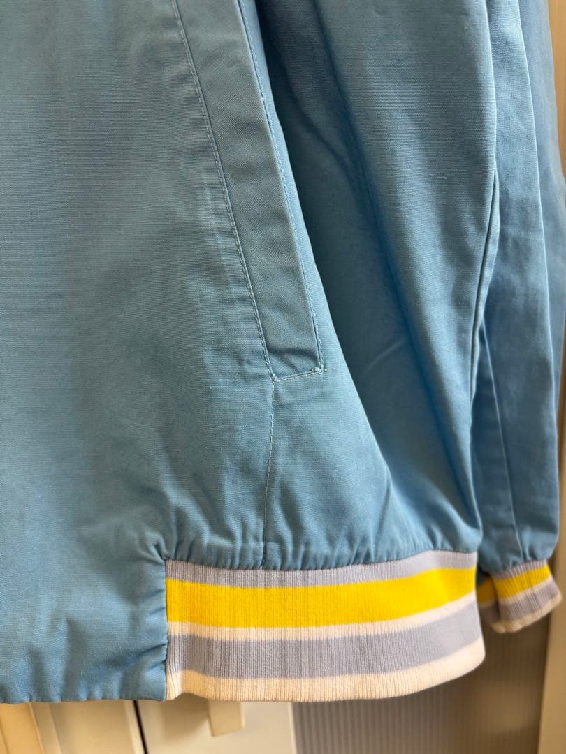 水色 1908 Lacoste zip up sports jacket