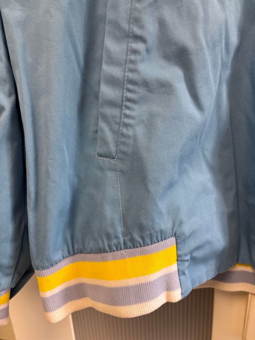 水色 1908 Lacoste zip up sports jacket