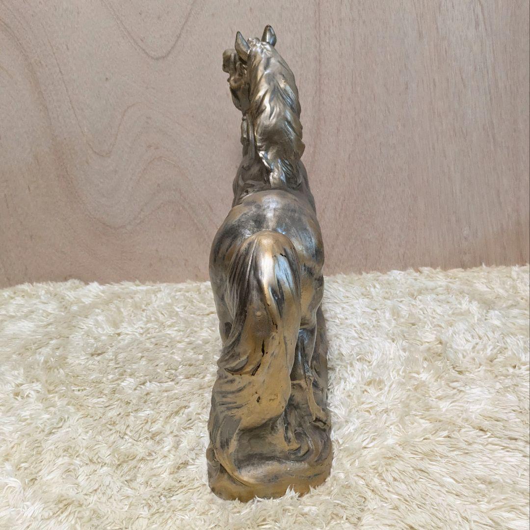 【新品未使用】繁栄招福置物 馬置物 開運 風水 縁起物 陶器 立ち馬 とこなめ焼