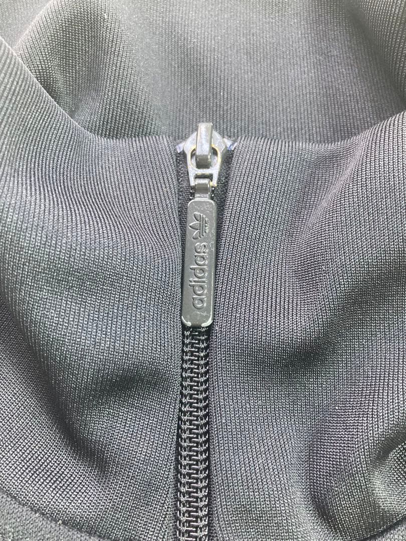 古着 美品 adidas トラックJKT ブラック×ホワイト SIZE L