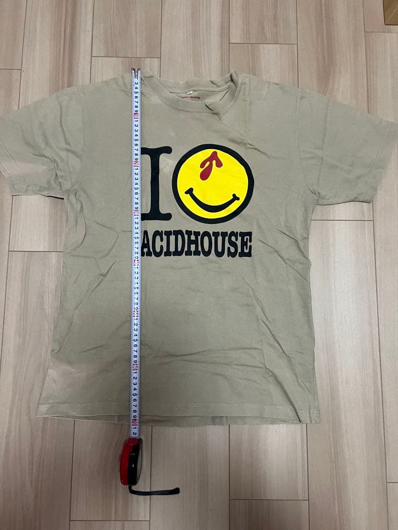 石野卓球I ♥ ACIDHOUSE Tシャツ ベージュ　電気グルーヴ