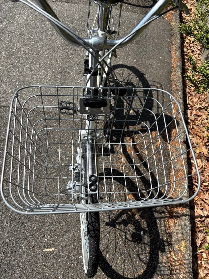 【お引取のみ】 Asahiアサヒ自転車 ホワイト シティサイクル 前カゴ付き