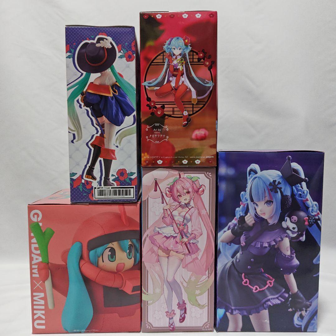【未開封】初音ミク フィギュア 5種セット 桜ミク 雪ミク クロミ ガンダム