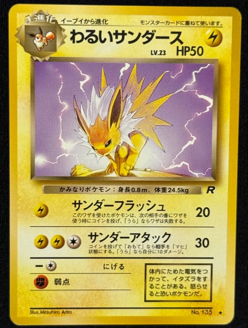 旧裏　ポケカ サンダース シャワーズ ブースター1990s vintage