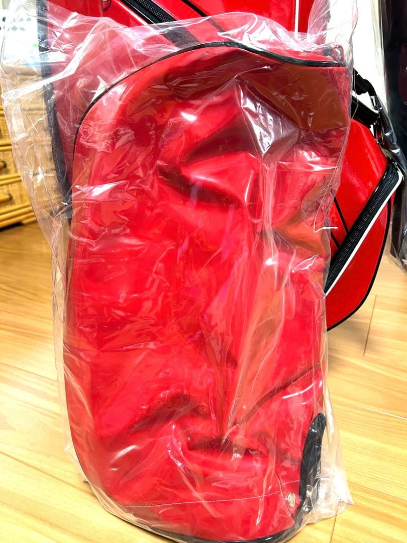 [新品 未使用] プロフェッショナルモデル ゴルフバッグ 赤