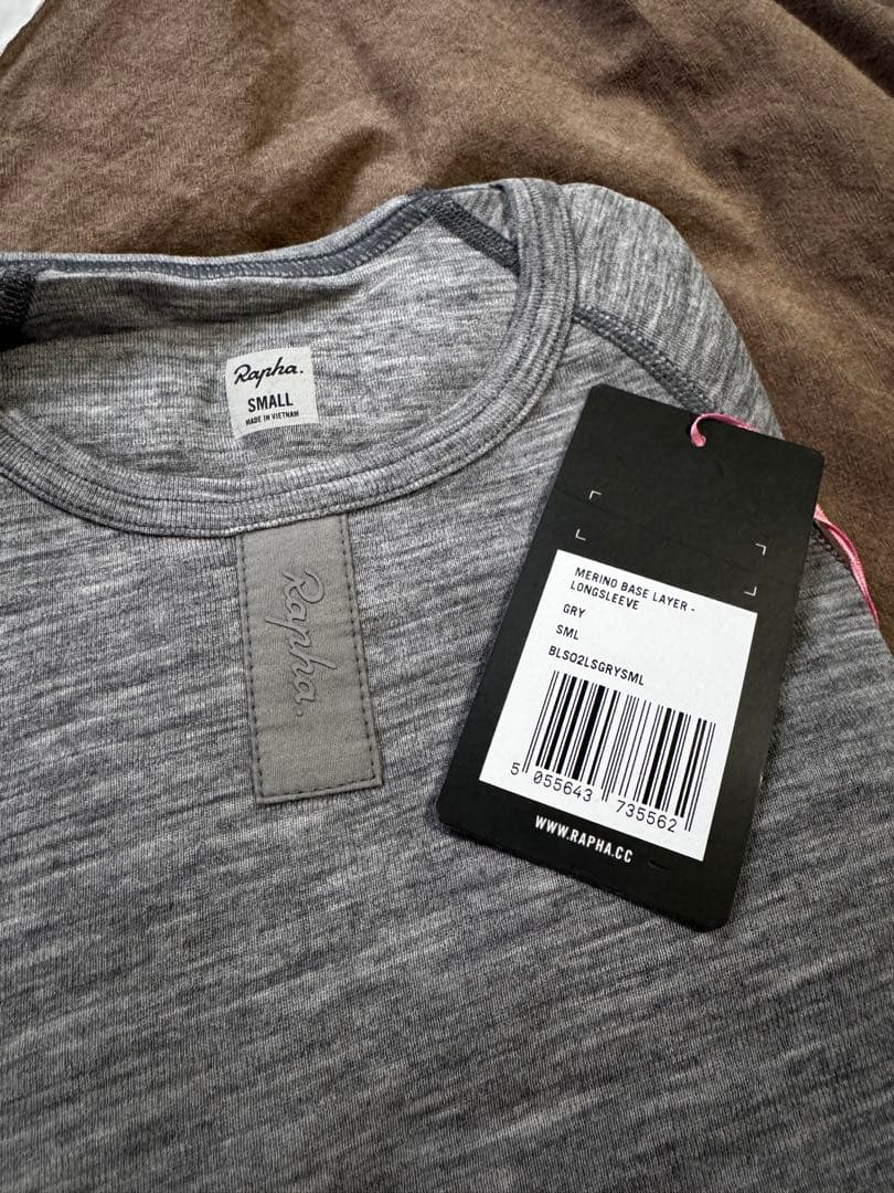 新品未使用‼️Rapha ラファ メリノ ロングスリーブベースレイヤー グレーS