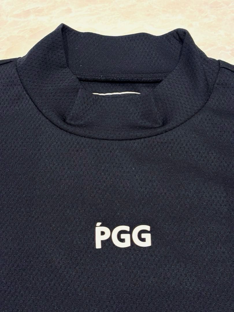 美品　PGG 半袖モックネック　4 PEARLY GATES ネイビー×ホワイト