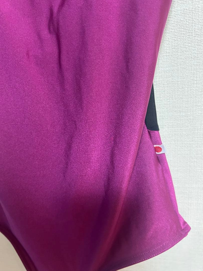 レオタードyumiko 紫色 メッシュ背面 バレエ レオタード